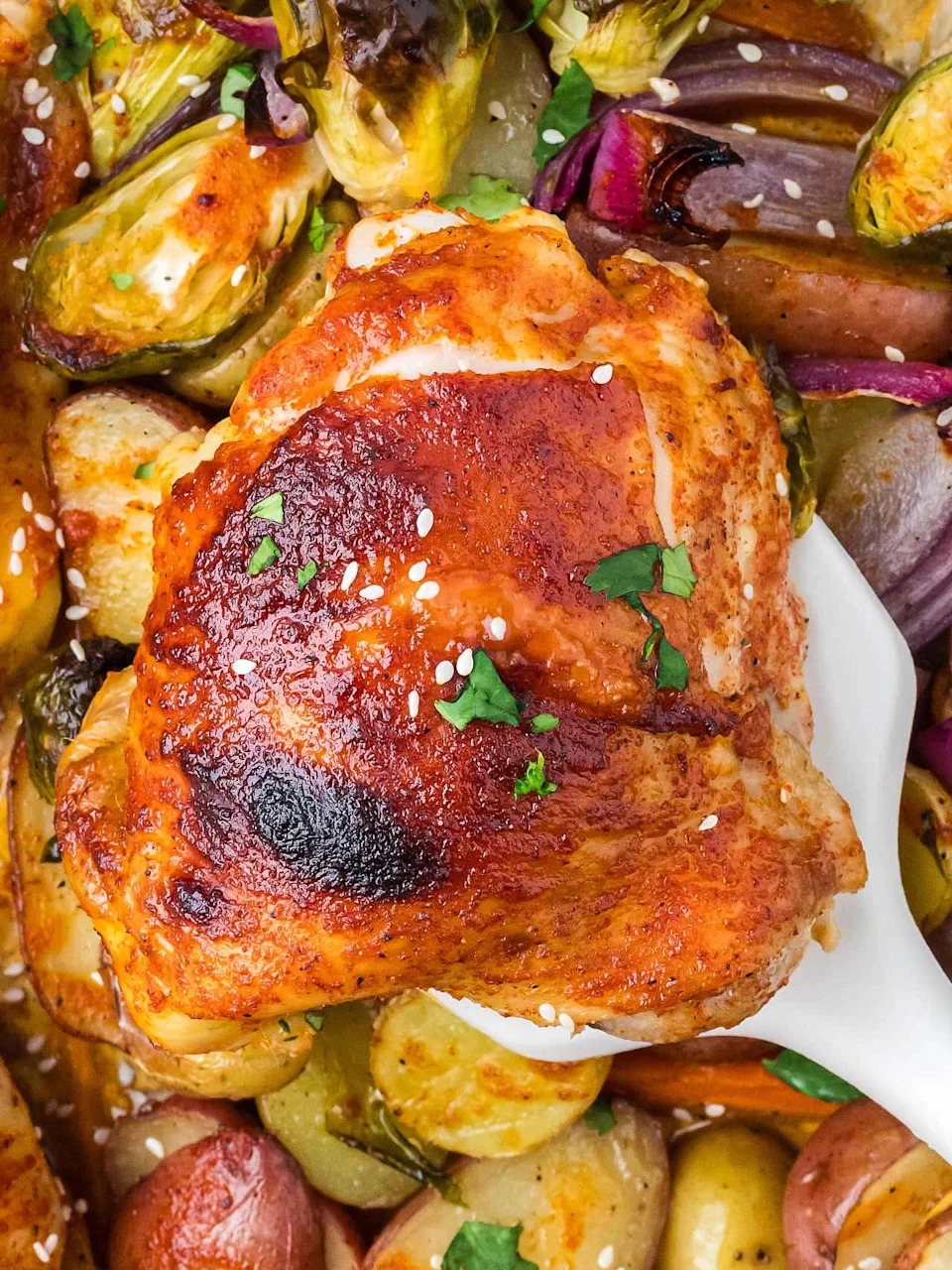 Honey Sriracha Chicken - Photo Credit: Cheerful Cook.