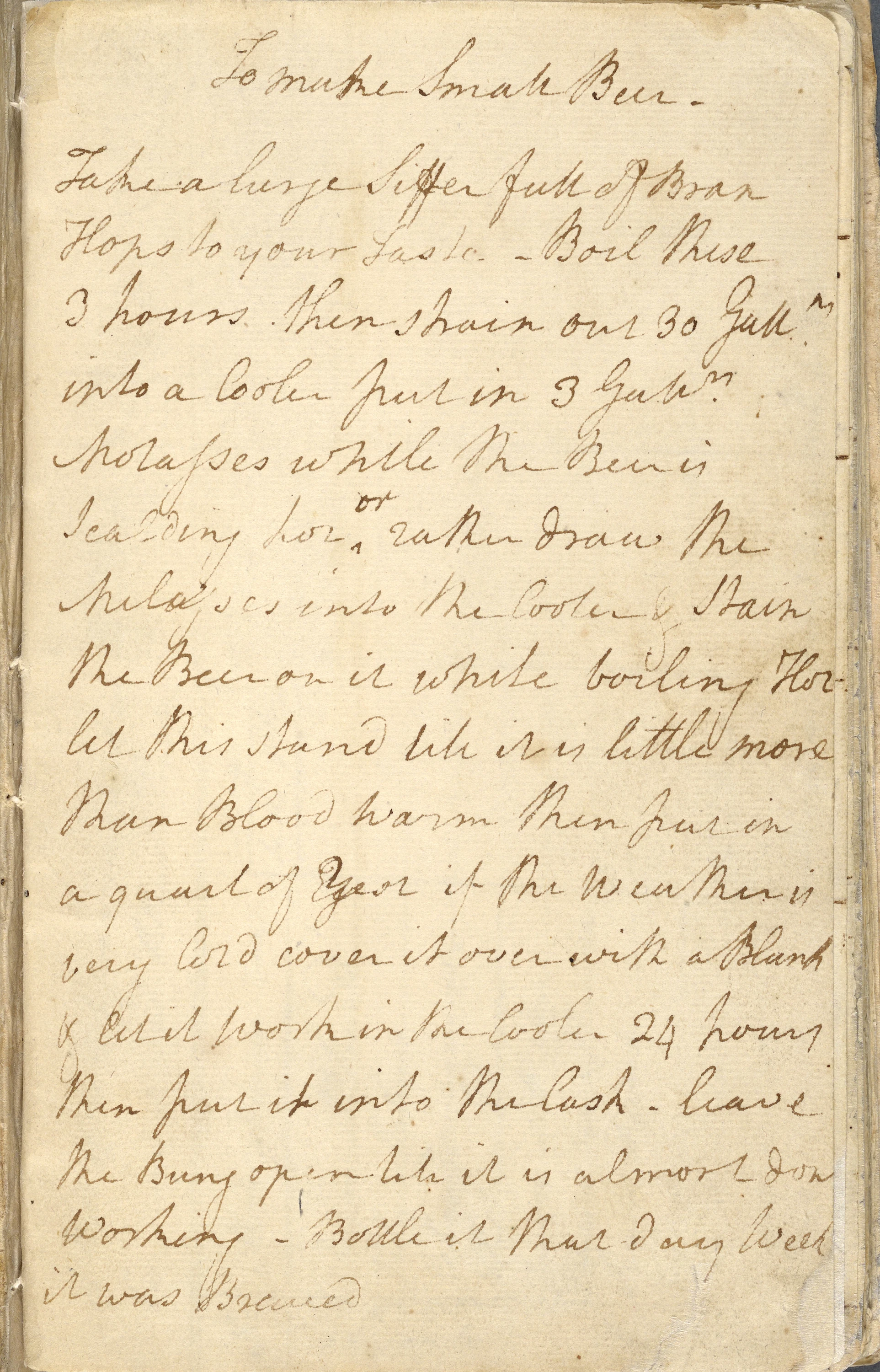 An excerpt of George Washington's 1757 notebook