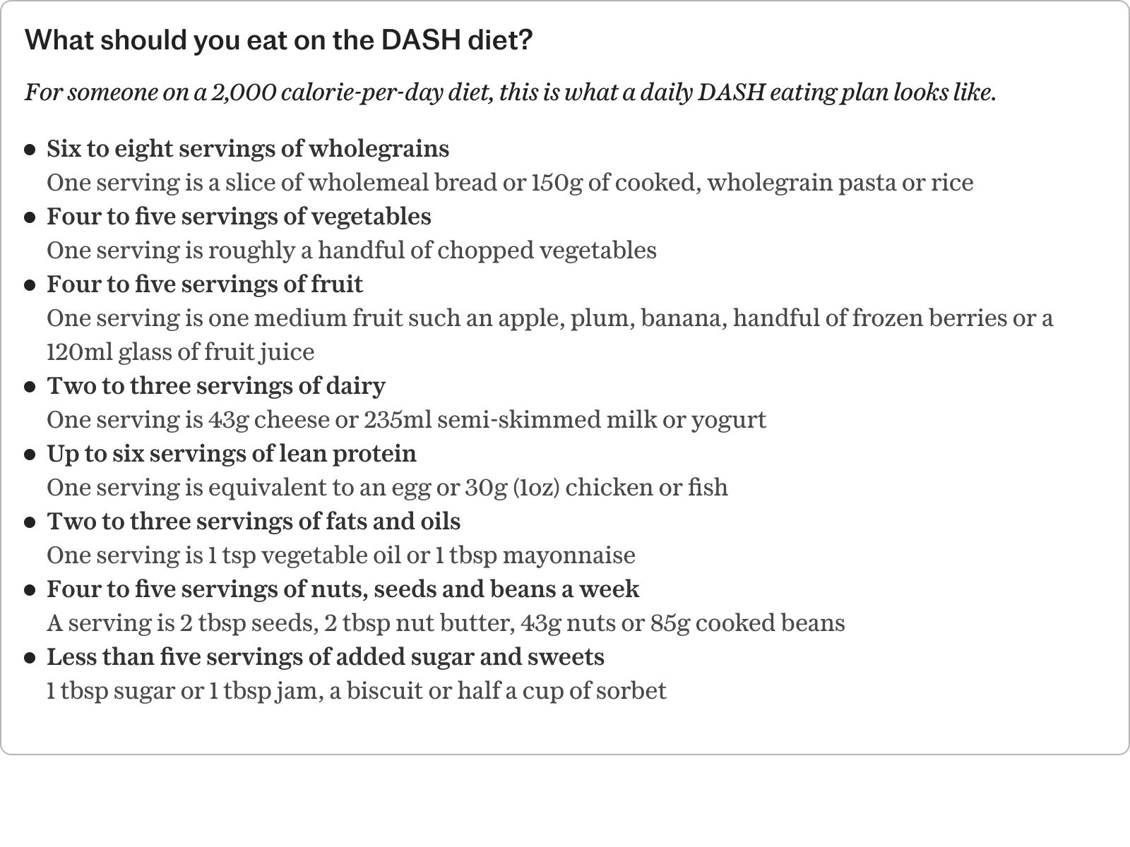 What should you eat on the DASH diet?