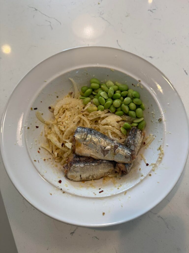 Shaved Fennel and Onion Salad with Edamame and Deens