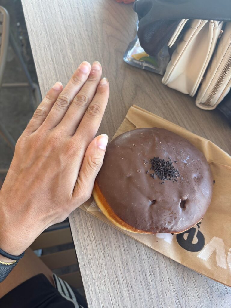 Calories in this chocolate filled donut?