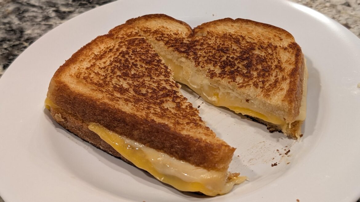 Midnight snack - sourdough Tillamook sharp cheddar and pepper jack
