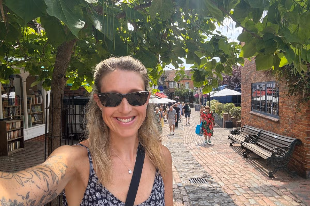 Laura Nightingale at Surrey's alluring Lion and Lamb Yard avenue