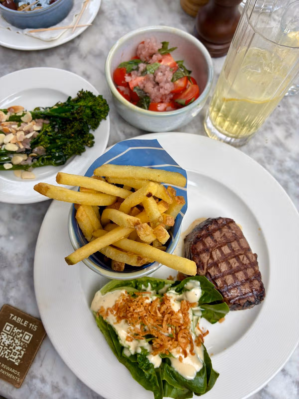 Laura's lunch - 7oz fillet steak with fries 