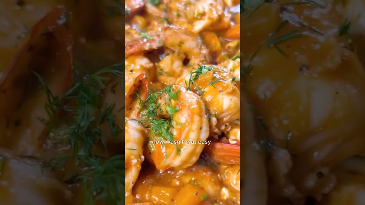 Shrimp Saganaki with Feta #recipe #food #elegantdesserts #cooking #foodwithsoul #comedy #greeksummer