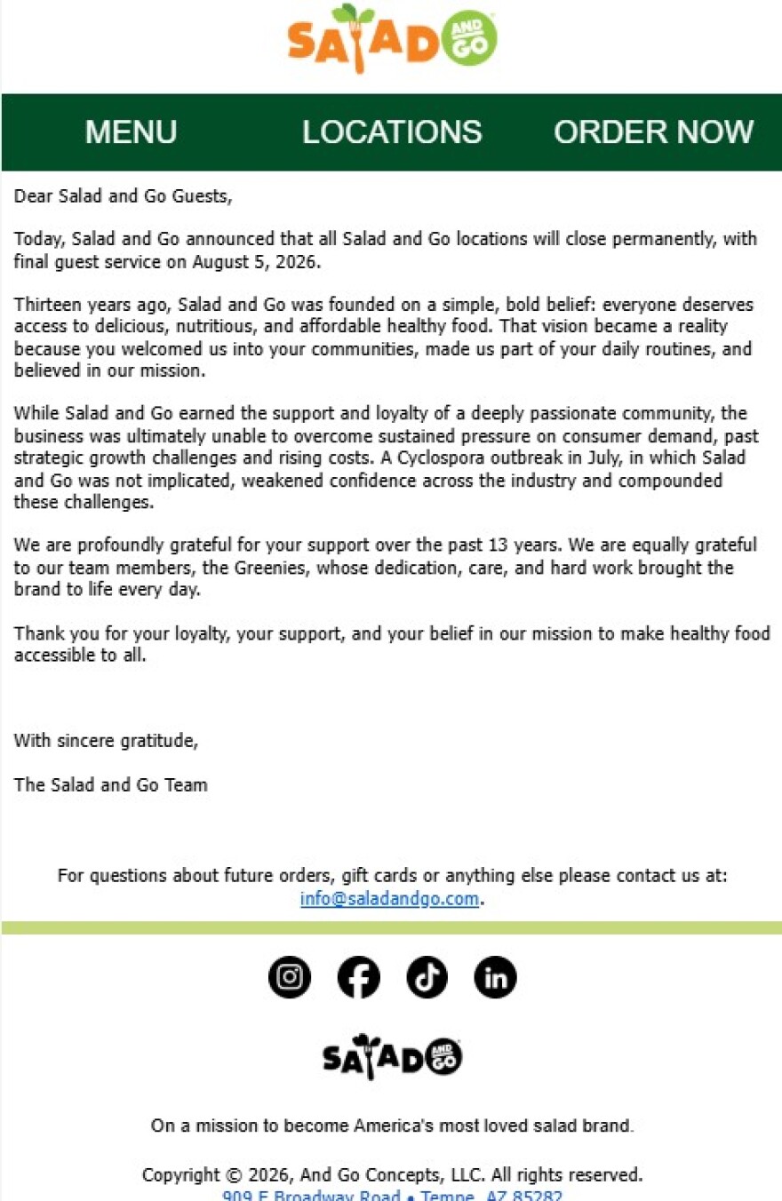 screen shot of an email with black writing