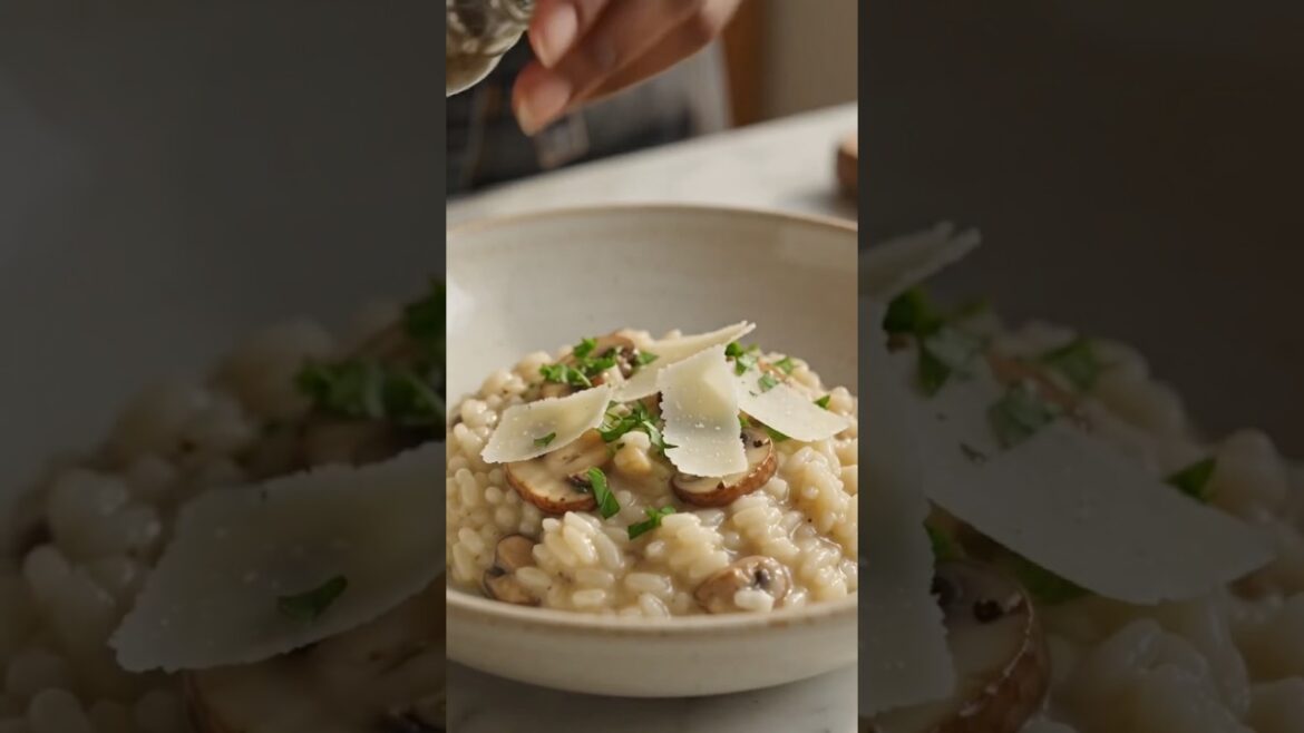 Italian Truffle Mushroom Risotto | Viral Creamy Risotto