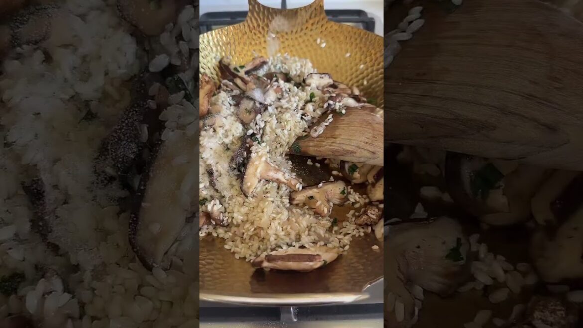 Italian Khichri? Mushroom Risotto You NEED to Try! #Risotto #Recipe #Food #Shorts