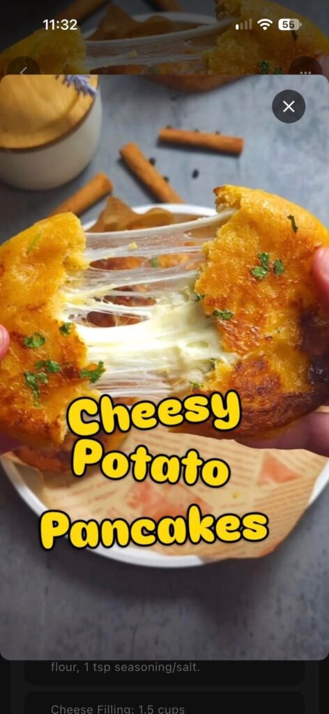 Crispy Cheesy Potato Stuffed Pancakes Crispy Cheesy Potato Stuffed Pancakes