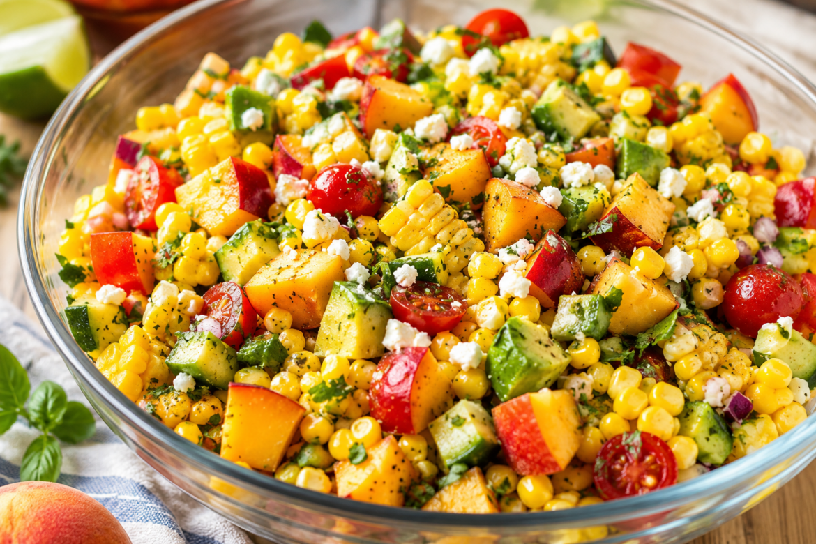 Recipe of the week: Sweet Corn Salad with Peaches Recipe of the week: Sweet Corn Salad with Peaches