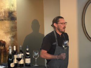 Jason Heald, executive chef of Chalkboard at the Ambassador Hotel, showcases his culinary creations during a Spanish Wine Dinner. (Photo/Lillie-Beth Brinkman)