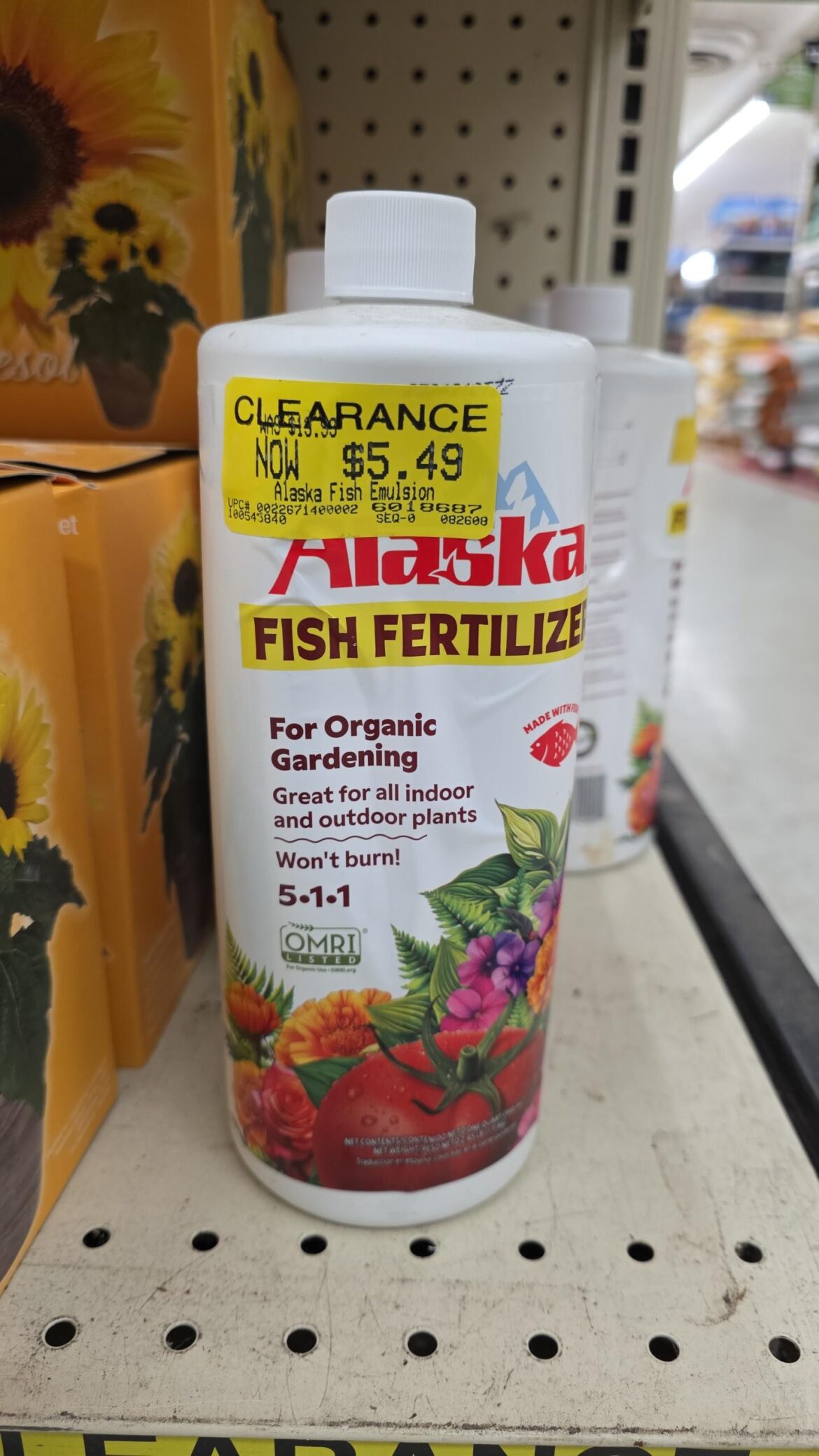 If yall use the Alaska Fish Fertilizer, Tractor Supply has them on clearance. The bloom version as well, along with the granular kind to. Happy Gardening!