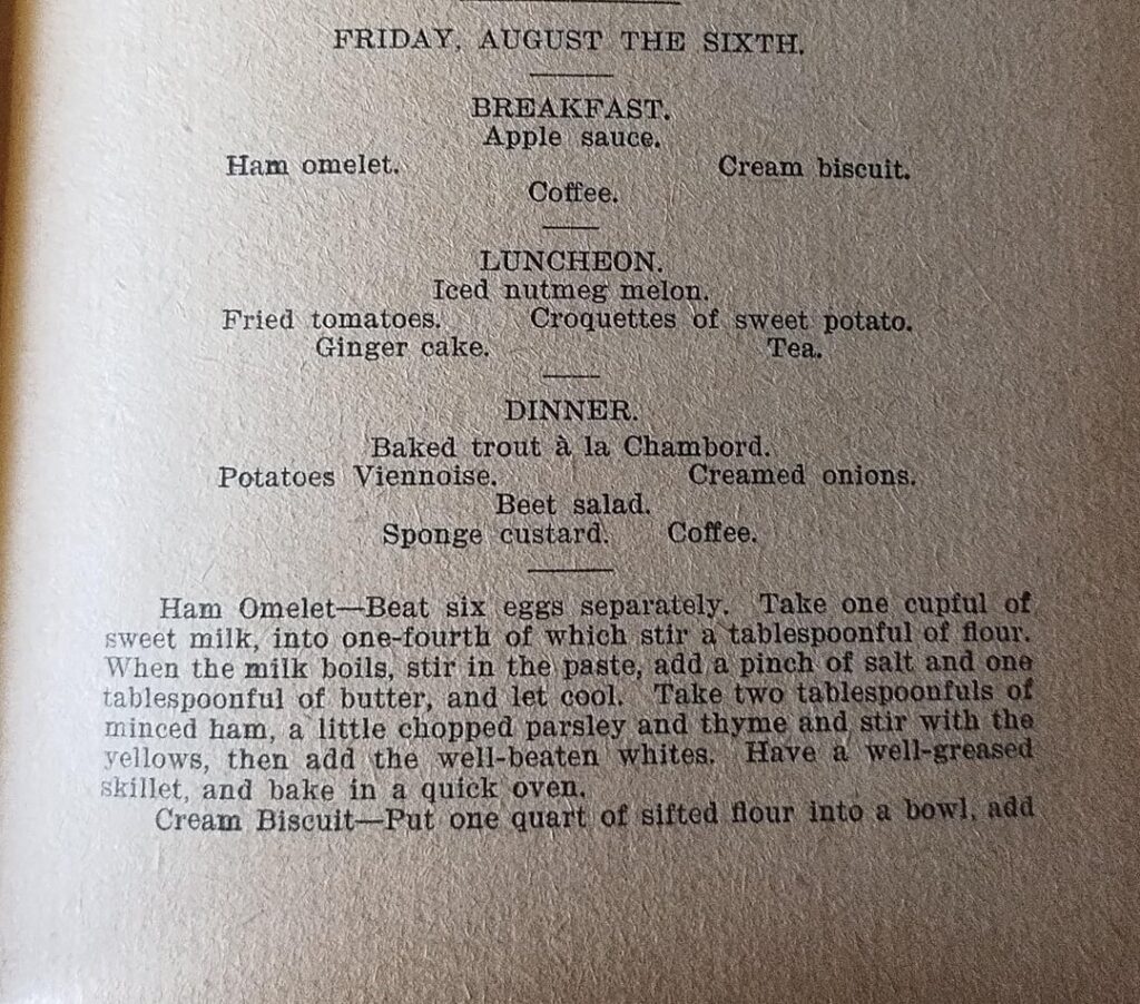 Fixed menu August 6th 1896