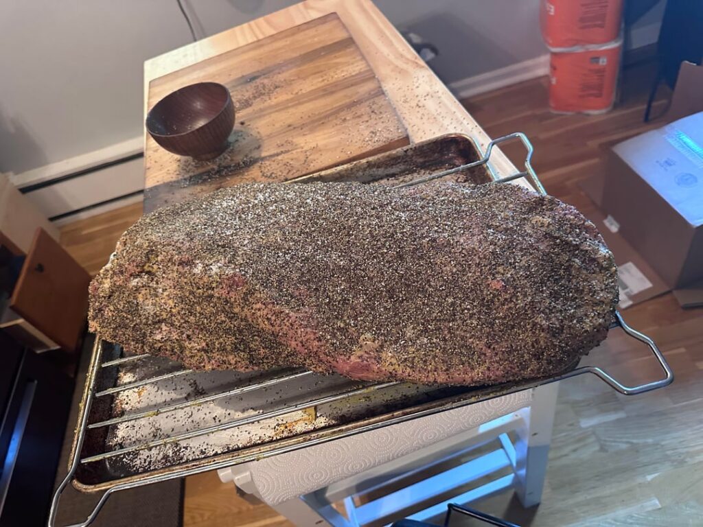 2nd brisket - happy with the bark