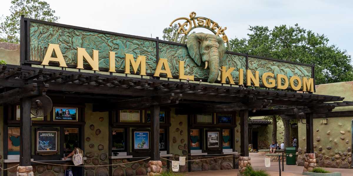 The entrance to Disney World's Animal Kingdom theme park.