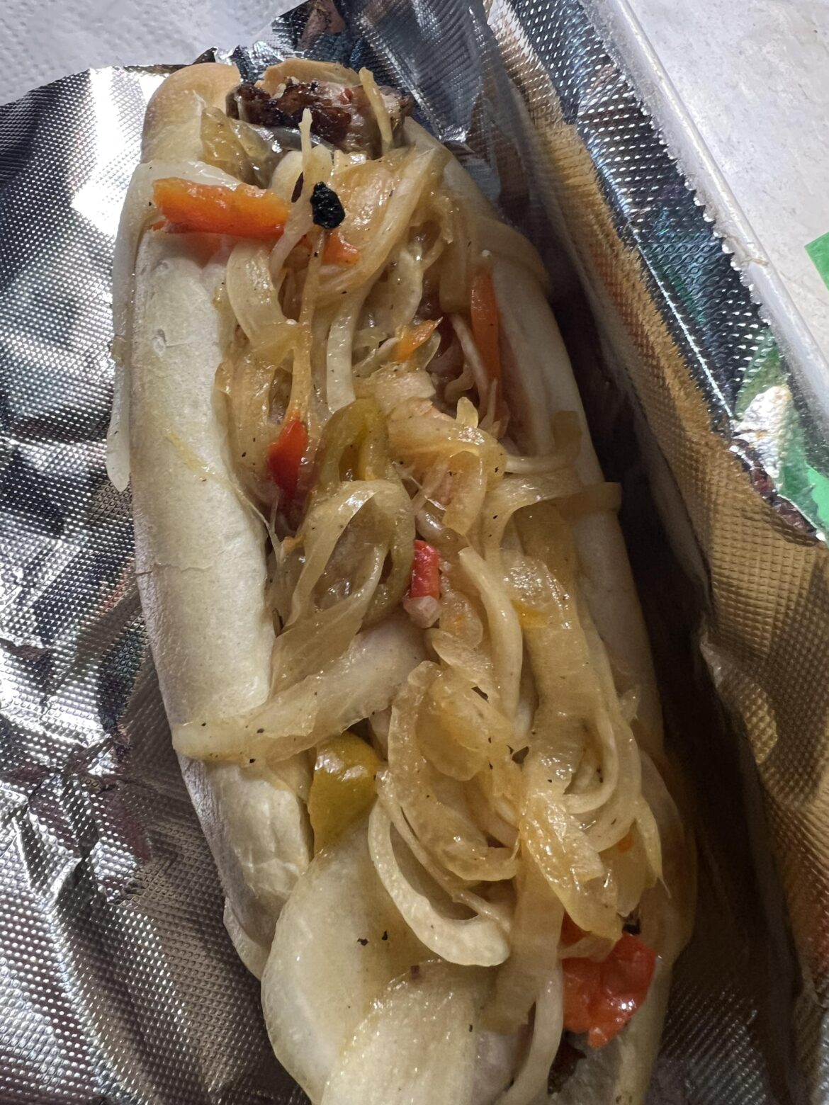 Sausage and peppers hero
