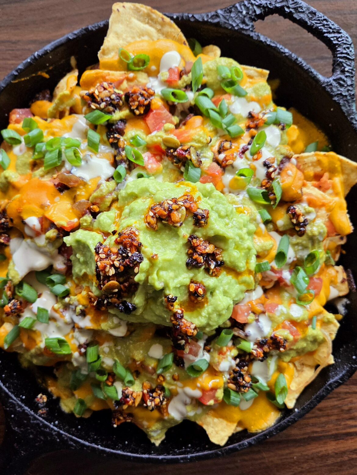 Nachos with guacamole