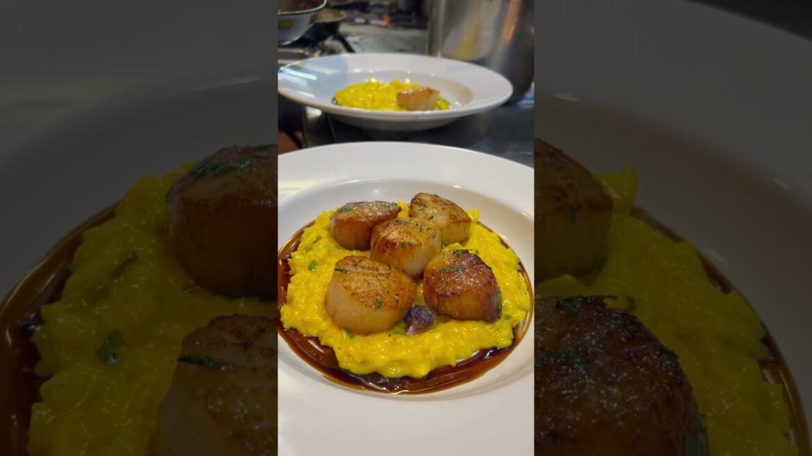 Scallops & Saffron risotto.