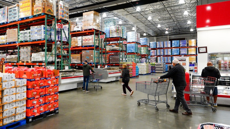 People shopping in Costco